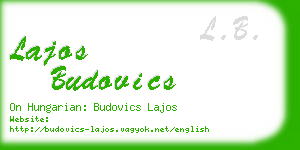 lajos budovics business card